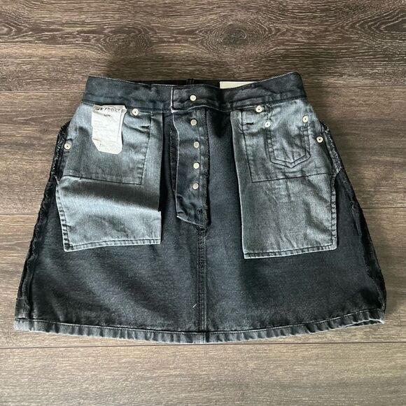 RE/DONE 90’s Mini Skirt in Washed Black. Size 26. NWT! - Picture 13 of 16